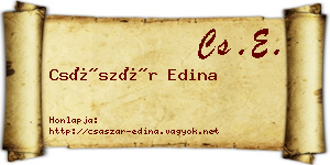 Császár Edina névjegykártya